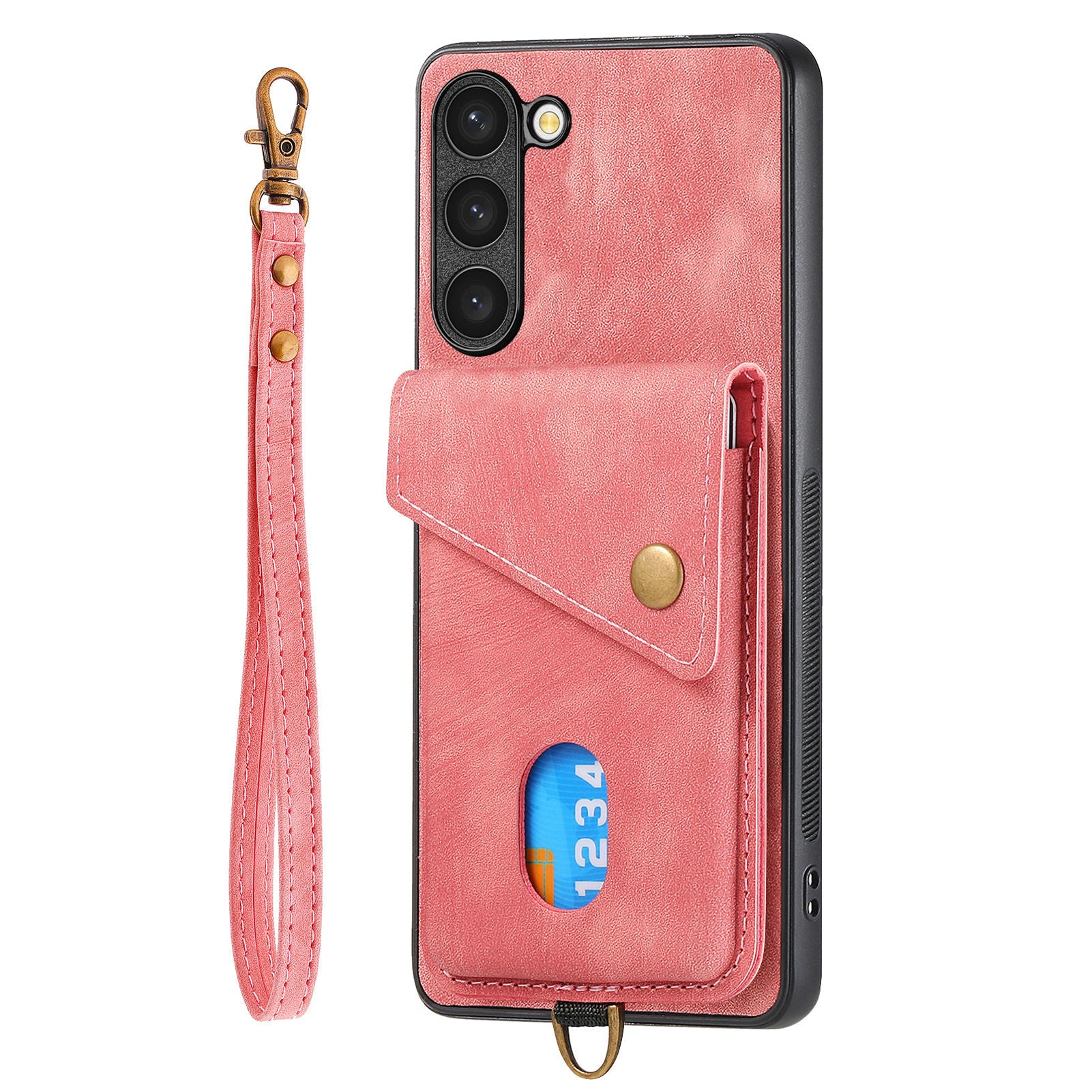 Leather Coated PC TPU Case for Samsung Galaxy S23 Card Holder Kickstand Phone Cover Leather Coated PC TPU Case for Samsung Galaxy S23 Card Holder Kickstand Phone Cover